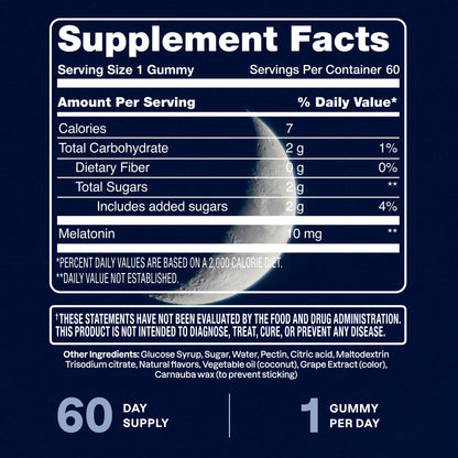 Gomitas de melatonina Cliganic 10 mg — Suministro para 60 días, bayas