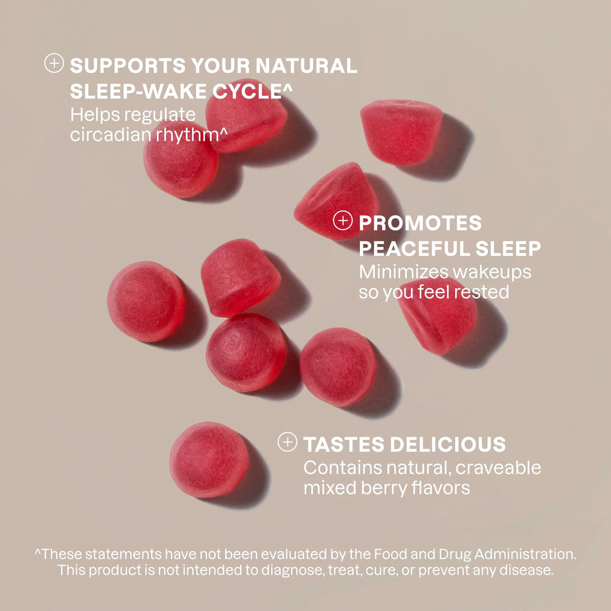 Gomitas de melatonina Cliganic 10 mg — Suministro para 60 días, bayas