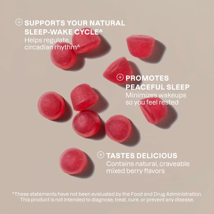 Gomitas de melatonina Cliganic 10 mg — Suministro para 60 días, bayas