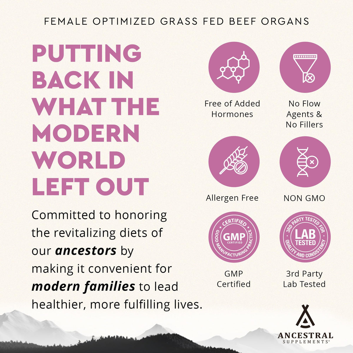 Beef Organ Supplement for Women | Hormone Balance, Energy & Wellness