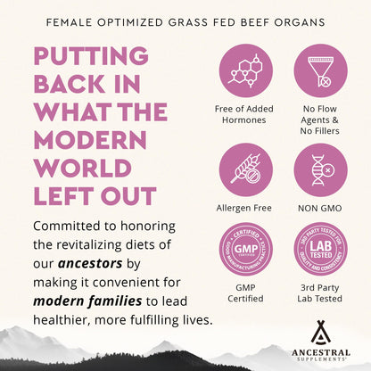 Beef Organ Supplement for Women | Hormone Balance, Energy & Wellness
