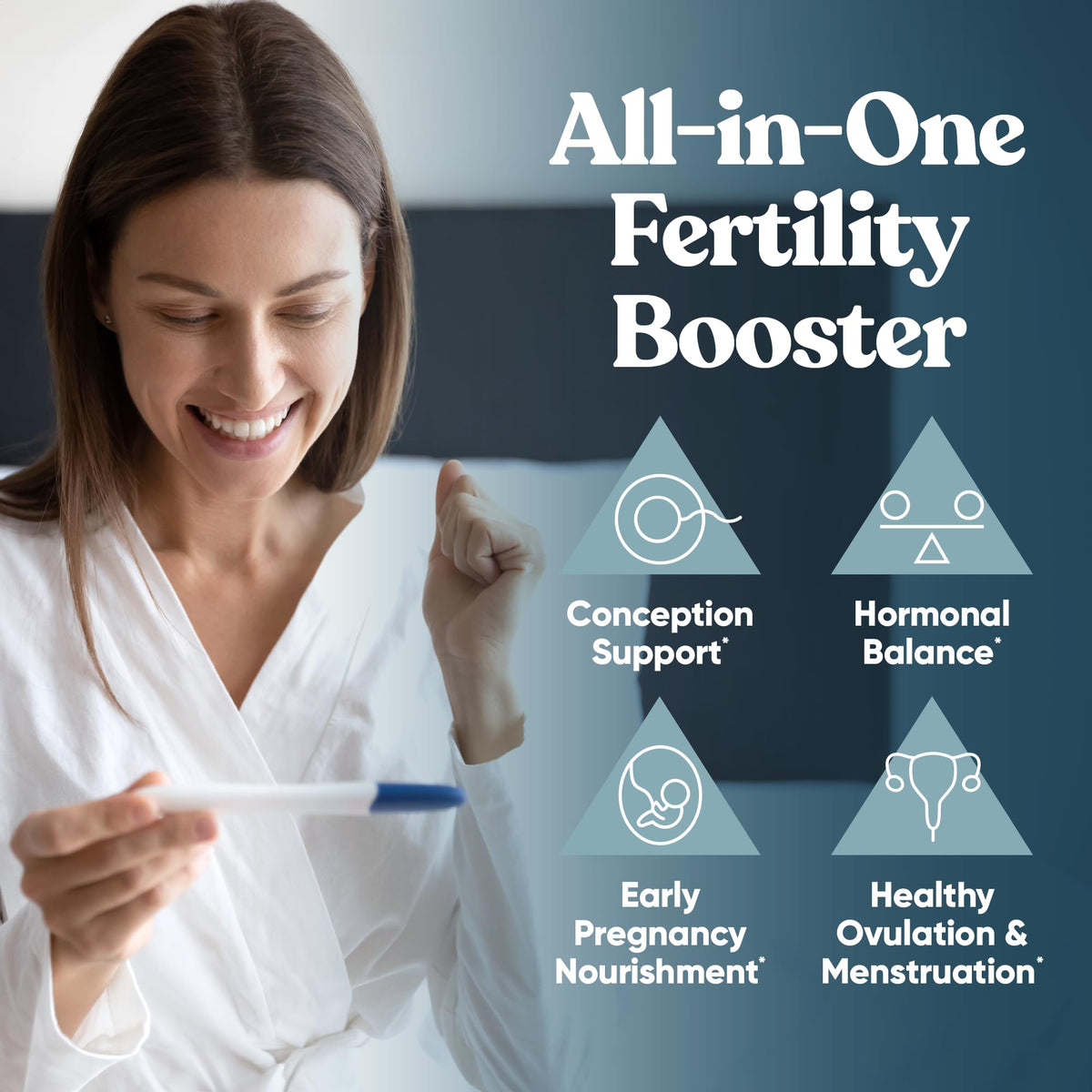 Suplementos de fertilidad Conceptión para mujeres – Apoyo a la ovulación, equilibrio hormonal, ciclos regulares – Vitamina prenatal con mioinositol, folato, vitex