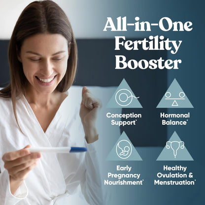 Suplementos de fertilidad Conceptión para mujeres – Apoyo a la ovulación, equilibrio hormonal, ciclos regulares – Vitamina prenatal con mioinositol, folato, vitex