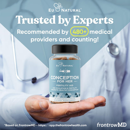 Suplementos de fertilidad Conceptión para mujeres – Apoyo a la ovulación, equilibrio hormonal, ciclos regulares – Vitamina prenatal con mioinositol, folato, vitex