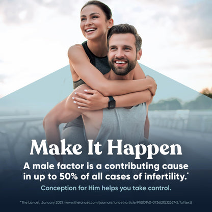 Concepción Para Él – Suplementos de Fertilidad Masculina (Ashwagandha, Folato, Zinc, Magnesio) – 120 Cápsulas Blandas Vegetales