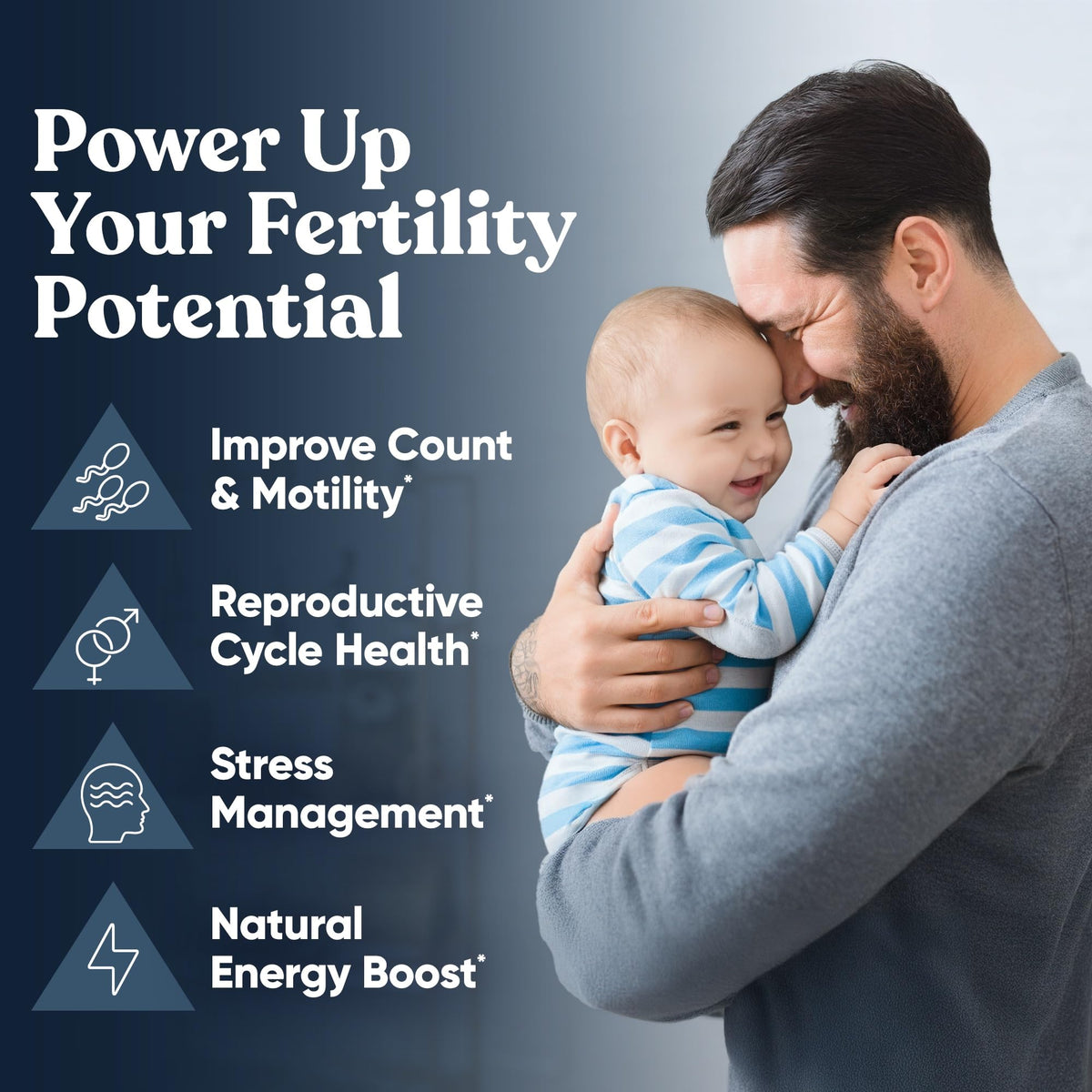 Concepción Para Él – Suplementos de Fertilidad Masculina (Ashwagandha, Folato, Zinc, Magnesio) – 120 Cápsulas Blandas Vegetales