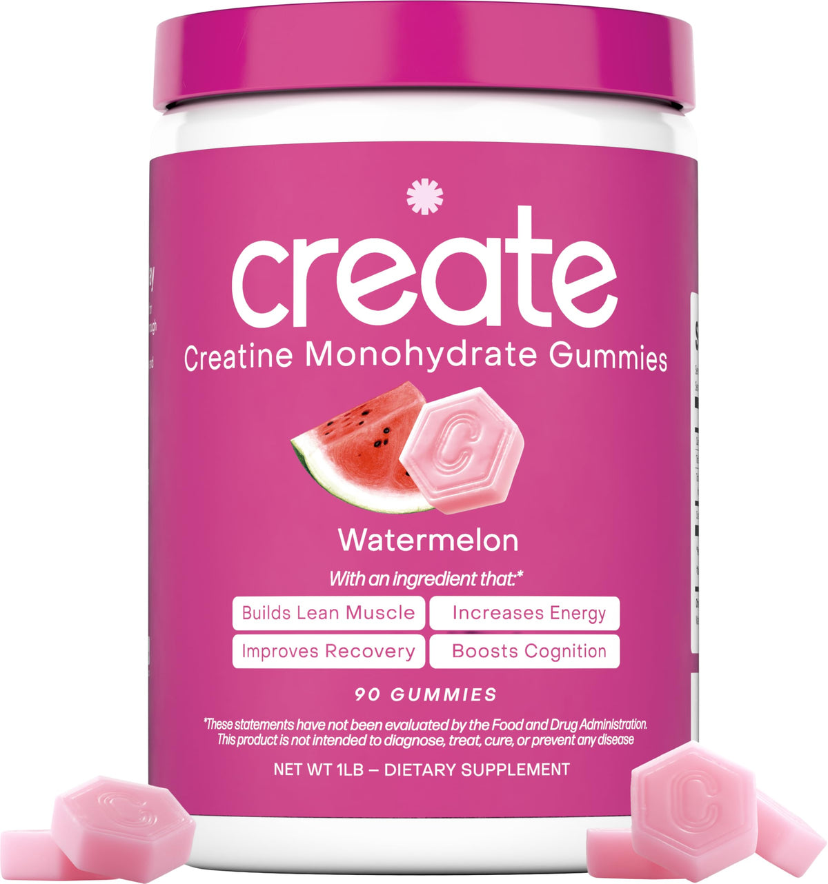 Create Creatine Monohydrate Gummies 1.5g | Vegan Anti-Melt Orange Flavour