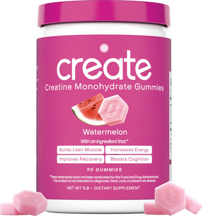 Create Creatine Monohydrate Gummies 1.5g | Vegan Anti-Melt Orange Flavour