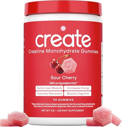 Gominolas de Monohidrato de Creatina 1.5g | Cereza Ácida Veganas Sin Gluten