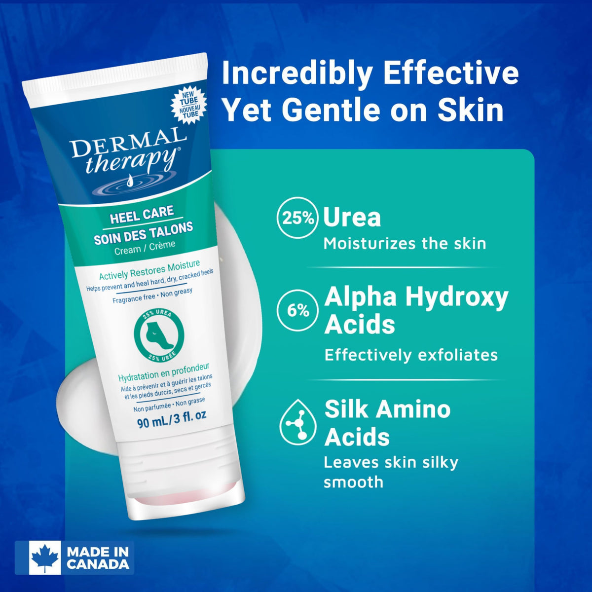 Dermal Therapy Heel Care Cream – 25% Urea & AHAs | Intensive Foot Moisturiser | 3oz