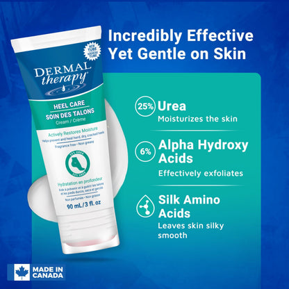Dermal Therapy Heel Care Cream – 25% Urea & AHAs | Intensive Foot Moisturiser | 3oz