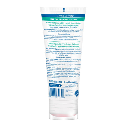 Crema para el Cuidado de los Talones Dermal Therapy – 25% Urea y AHAs | Hidratante Intensivo para Pies | 85 g