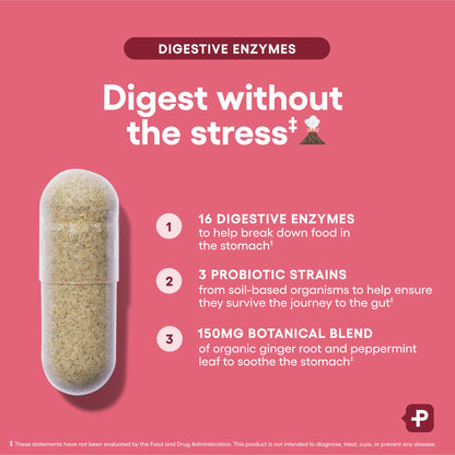 Physician's CHOICE Enzimas Digestivas – 16 Enzimas con Prebióticos y Probióticos Orgánicos (180 comprimidos)