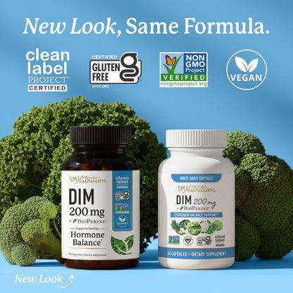 DIM 200mg Estrogen Balance Capsules 120ct | 4-Month Supply | Vegan