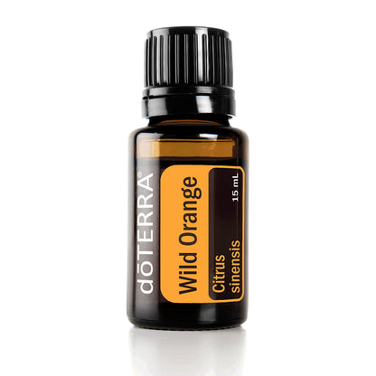 doTERRA Wild Orange essential oil bottle on a white background