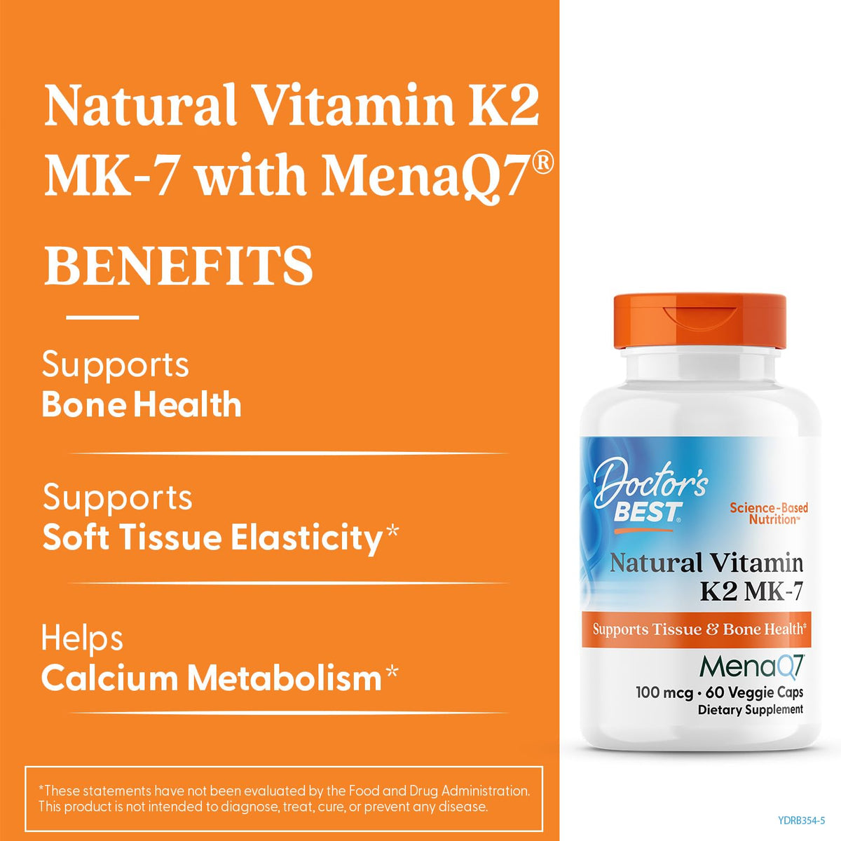 Doctor's Best Vitamin K2 MK-7 with MenaQ7 — 100mcg, 60 Capsules