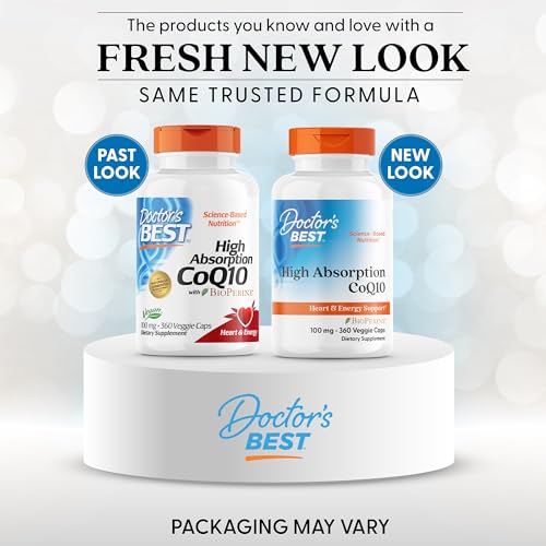 Doctor’s Best High Absorption CoQ10 with BioPerine 100mg – 360 Vegan Caps - Calm Era