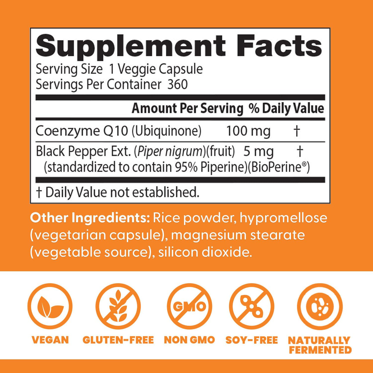 Doctor’s Best High Absorption CoQ10 with BioPerine 100mg – 360 Vegan Caps - Calm Era