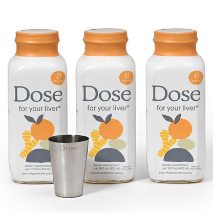 DOSE Liver Cleanse Detox & Repair Shots | Organic Milk Thistle 3x16oz