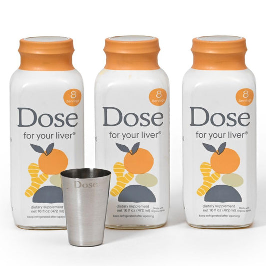 DOSE Liver Cleanse Detox & Repair Shots | Organic Milk Thistle 3x16oz