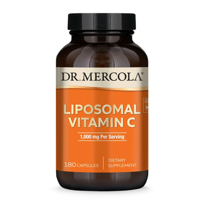 Dr. Mercola Liposomal Vitamin C - 1,000 mg Bioavailable Vitamin C - Immune, Brain, Heart & Eye Support - 180 Capsules - Calm Era