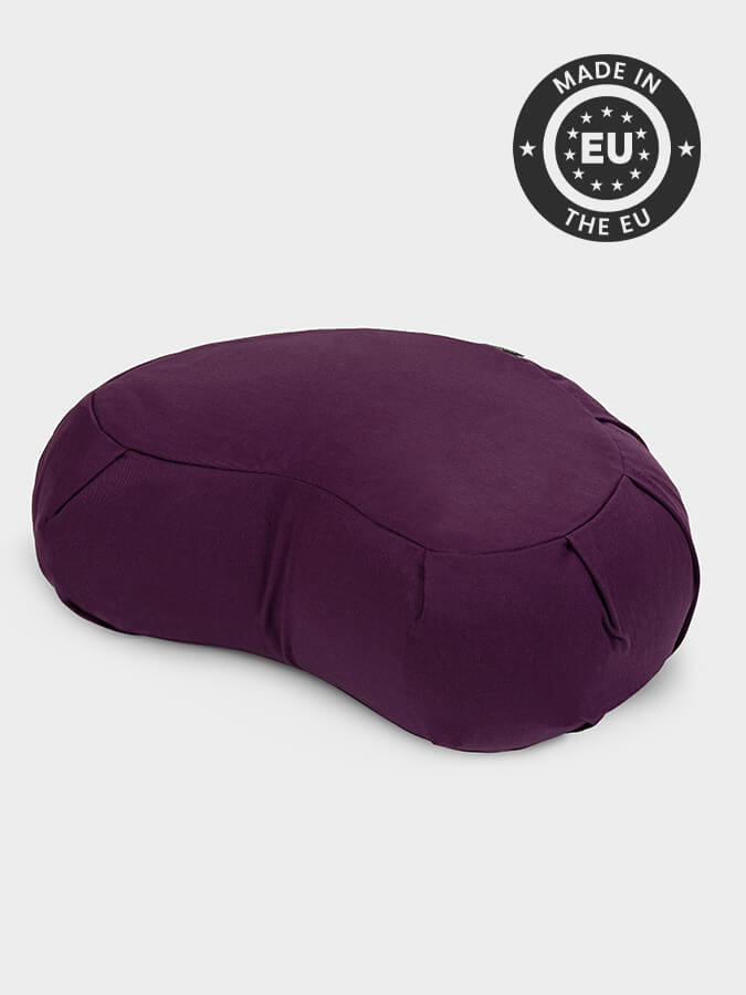 European Organic Buckwheat Zafu Crescent Meditation Cushion