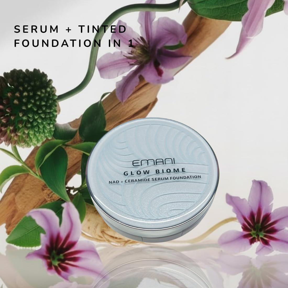 Base de Maquillaje en Suero Emani Glow Biome NAD+ para Piel Sensible 18ml