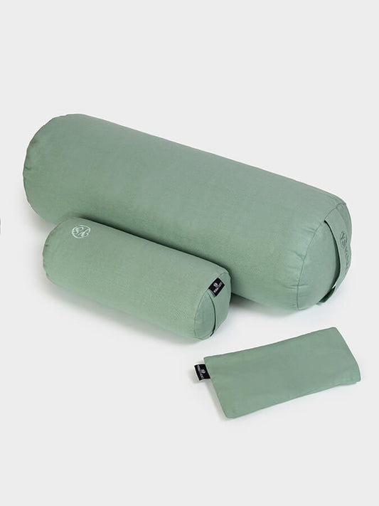 Yoga Studio Organic Meditation Bolster & Eye Pillow Set