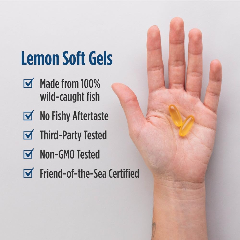 Nordic Naturals Omega-3 Limón 690 mg EPA/DHA | 180 Cápsulas Blandas 90 Porciones