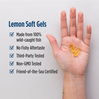 Nordic Naturals Omega-3 Limón 690 mg EPA/DHA | 180 Cápsulas Blandas 90 Porciones