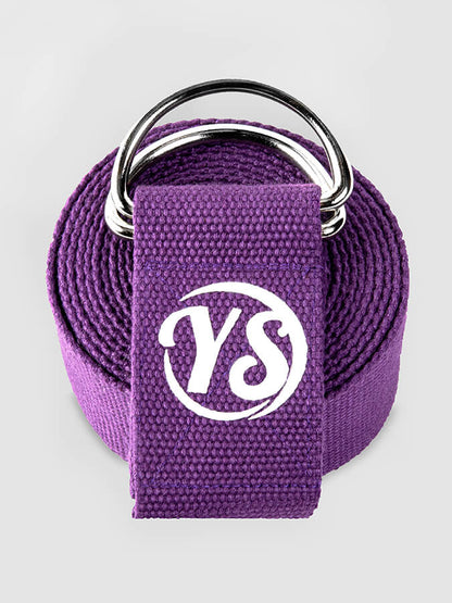 Cinta de yoga Yoga Studio con anilla en D de algodón orgánico GOTS de 2,5 m