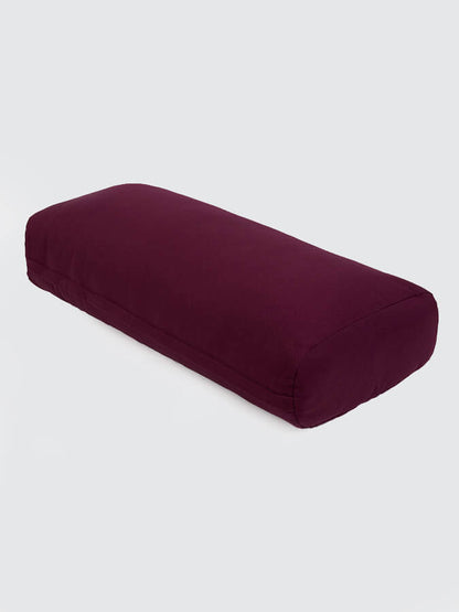 Rectangular Lightweight Yoga Bolster — Organic Cotton Cover