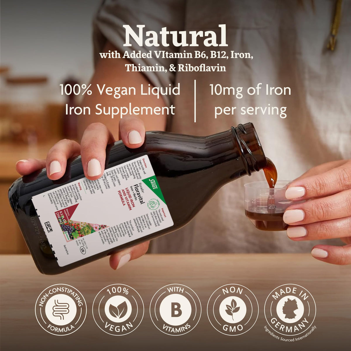 Floradix Floravital Liquid Iron & Vitamin Formula – Vegan | 500ml - Calm Era