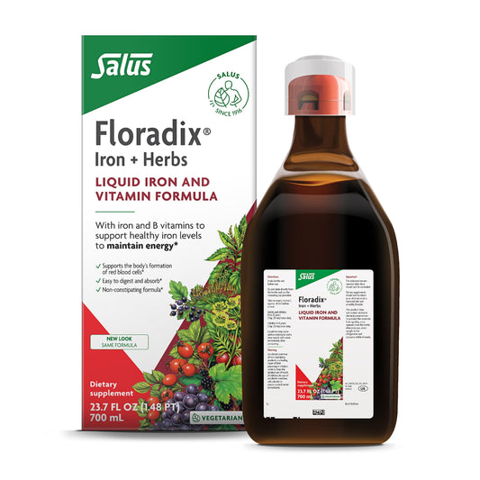 Floradix Hierro y Hierbas – Suplemento de hierro líquido con vitaminas C y complejo B | 23.7 fl oz