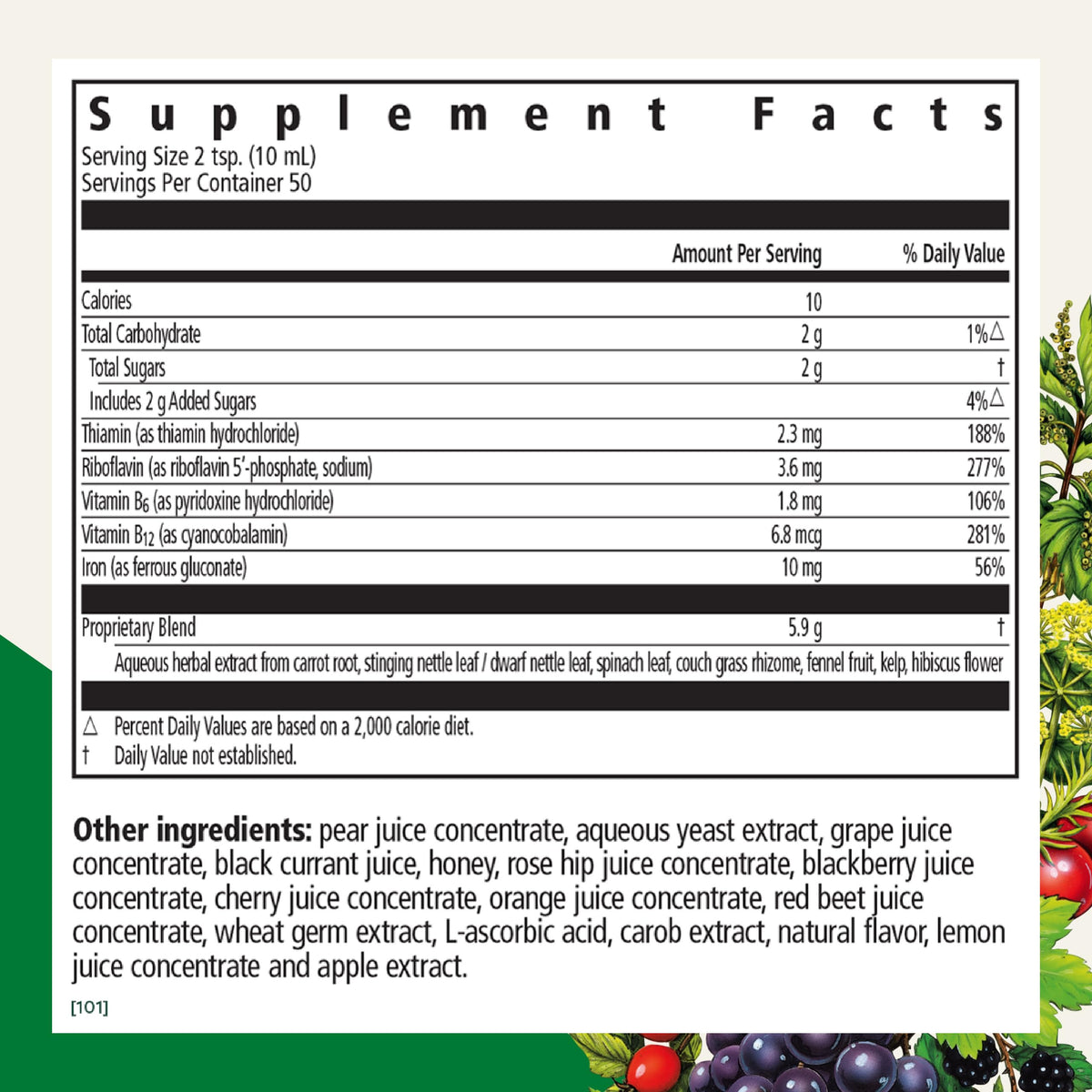 Floradix Hierro y Hierbas – Suplemento de hierro líquido para la energía (16.9 fl oz)