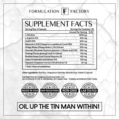 Formulation Factory Heart of Steel – 10-in-1 Nitric Oxide Support | 2-Pack - Calm Era