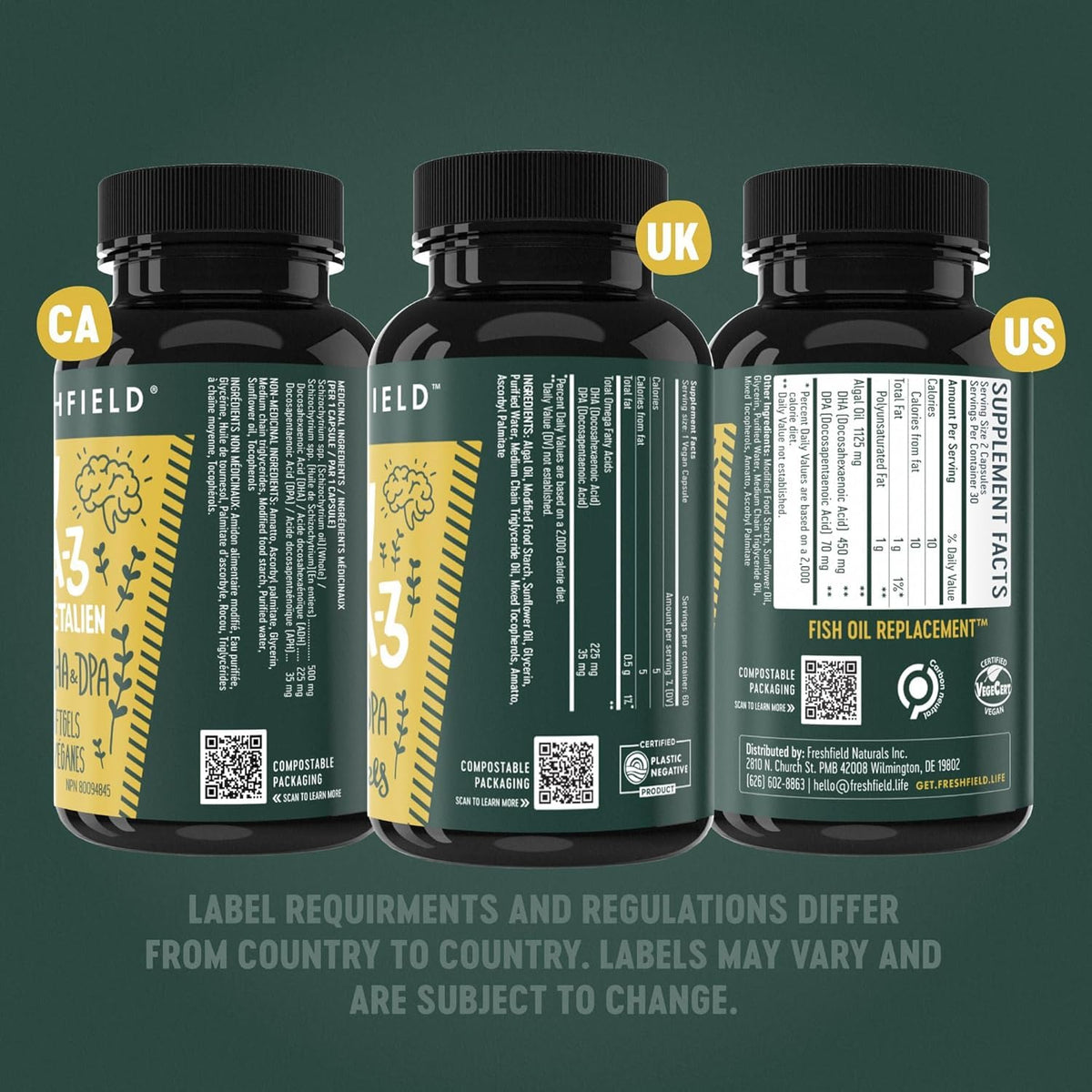 Freshfield Vegan Omega-3 from Algae – DHA + DPA - Calm Era