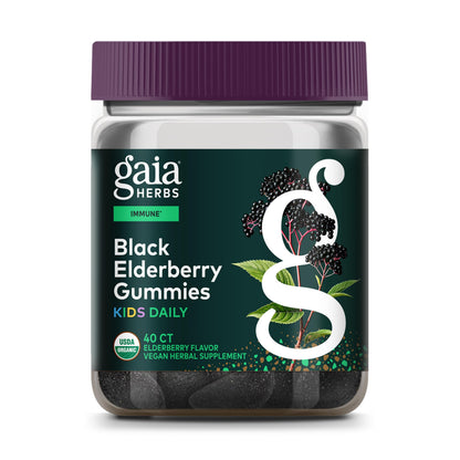 Gomitas diarias de saúco negro GaiaKids para niños — 40 gomitas