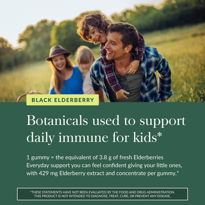 Gomitas diarias de saúco negro GaiaKids para niños — 40 gomitas