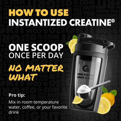 Gains in Bulk Instantized Creatine Monohydrate – Sweet Lemonade 30 Servings - Calm Era