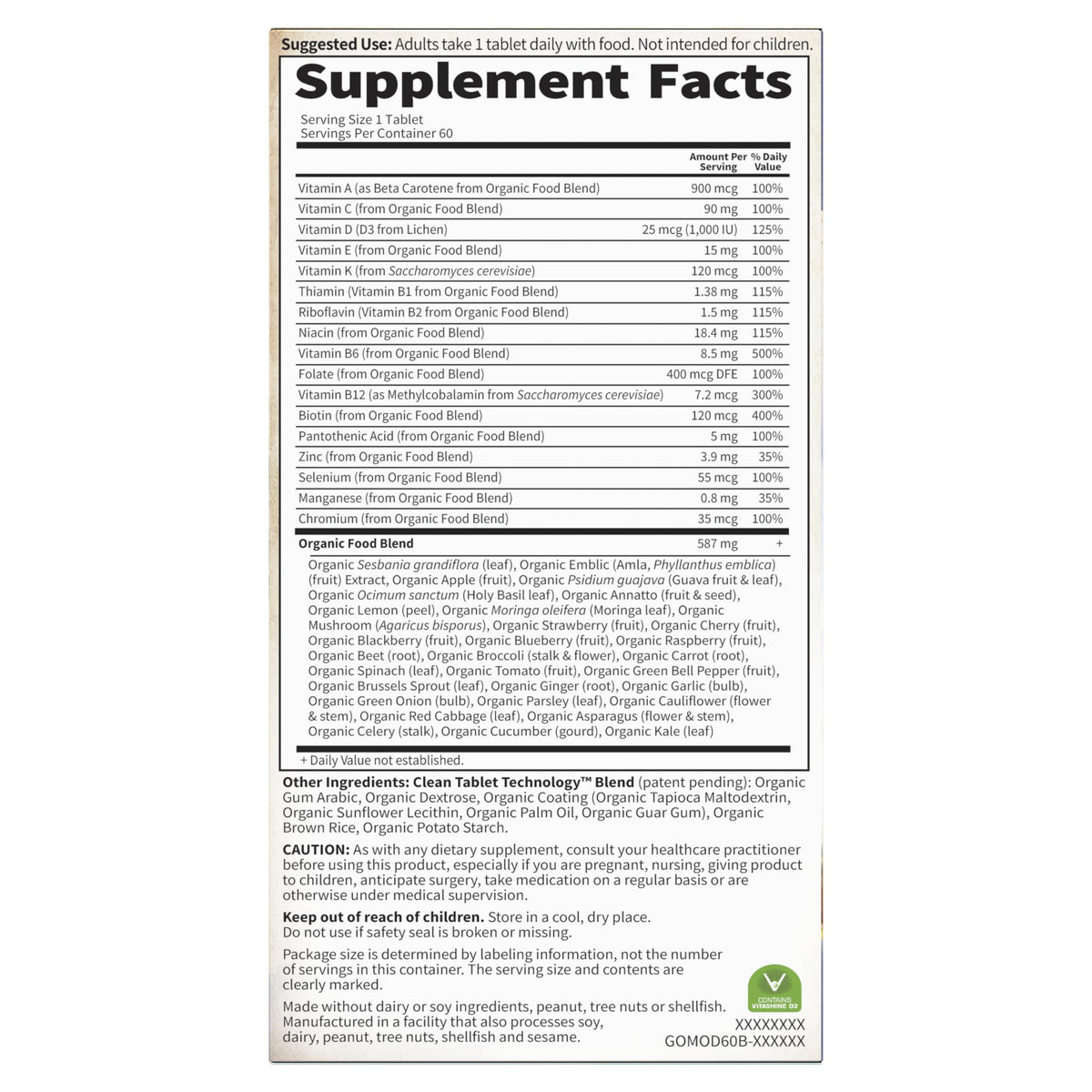 Garden of Life Once Daily Men's Multivitamin – Organic Vegan for Men, Prostate & Heart Support, 60 Tablets - Calm Era