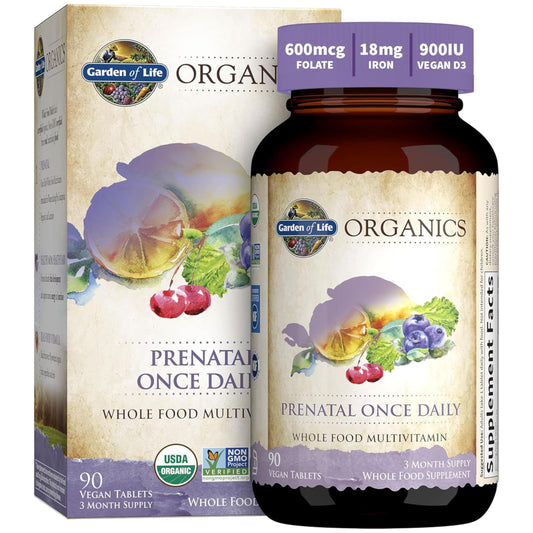 Garden of Life Prenatal Vitamins for Women – Organic Folate, Vegan, Non-GMO, 90-Day Supply - Calm Era
