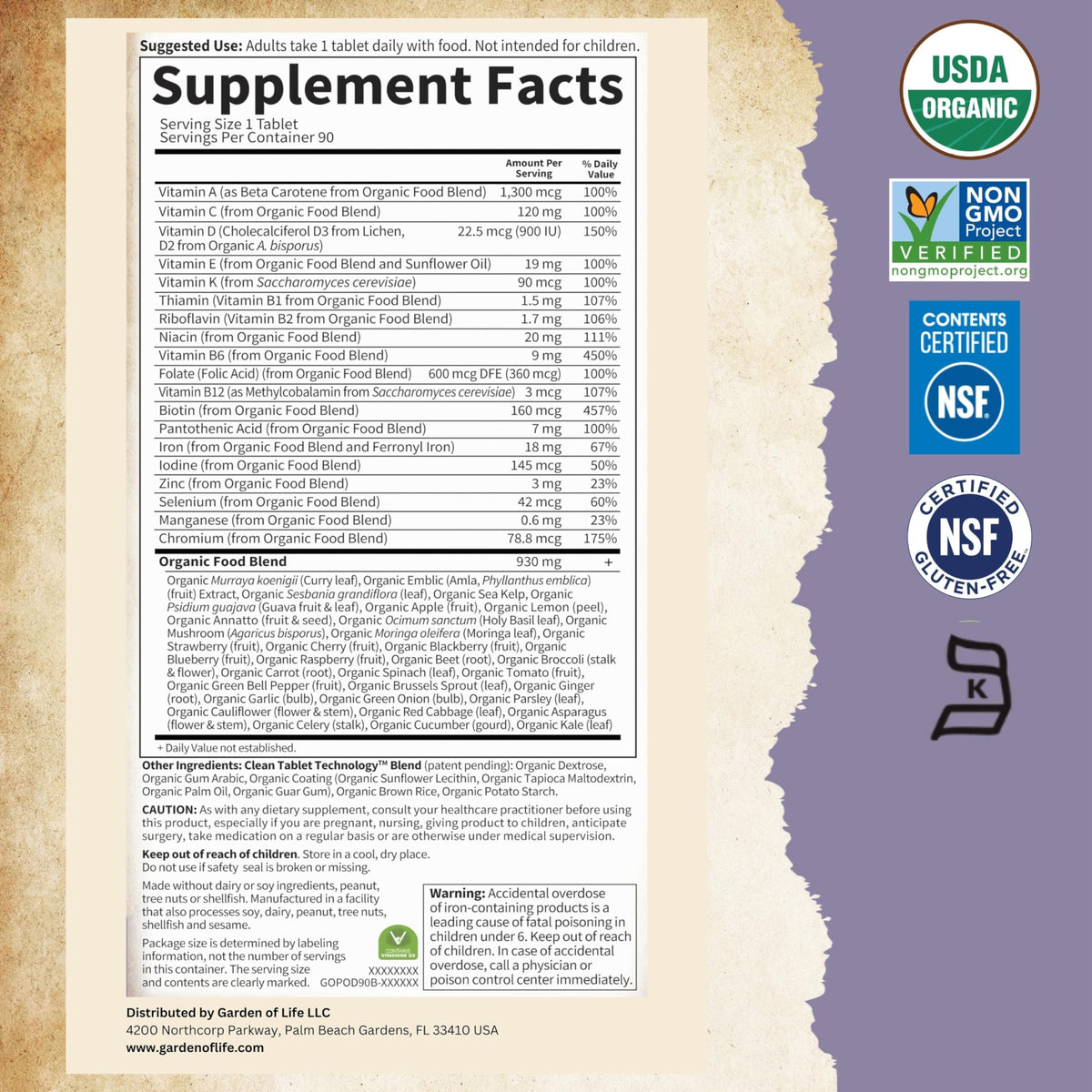 Garden of Life Prenatal Vitamins for Women – Organic Folate, Vegan, Non-GMO, 90-Day Supply - Calm Era