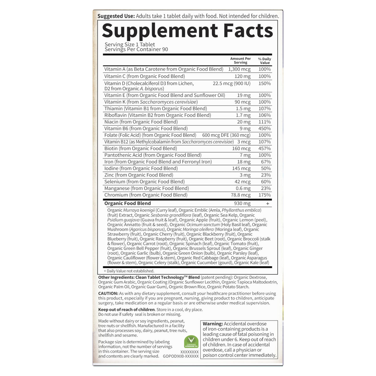 Garden of Life Prenatal Vitamins for Women – Organic Folate, Vegan, Non-GMO, 90-Day Supply - Calm Era