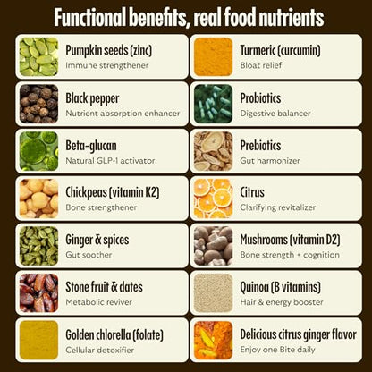 GEM Multivitamínico Diario en Mordiscos – Nutrición de Alimentos Integrales para Mujeres y Hombres | 28 Porciones