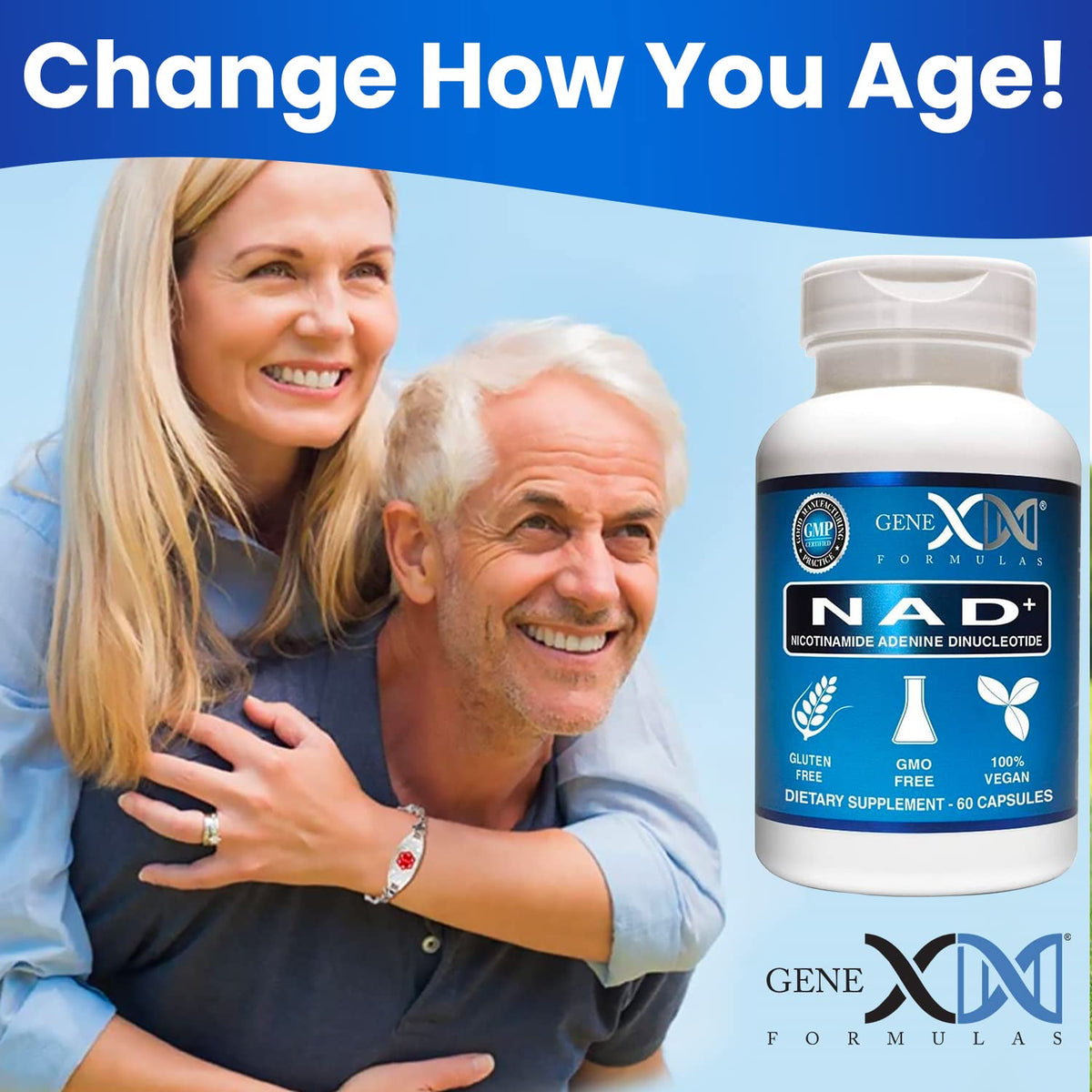 Genex NAD+ 250mg – 60 Cápsulas | NAD+ Real, No un Precursor
