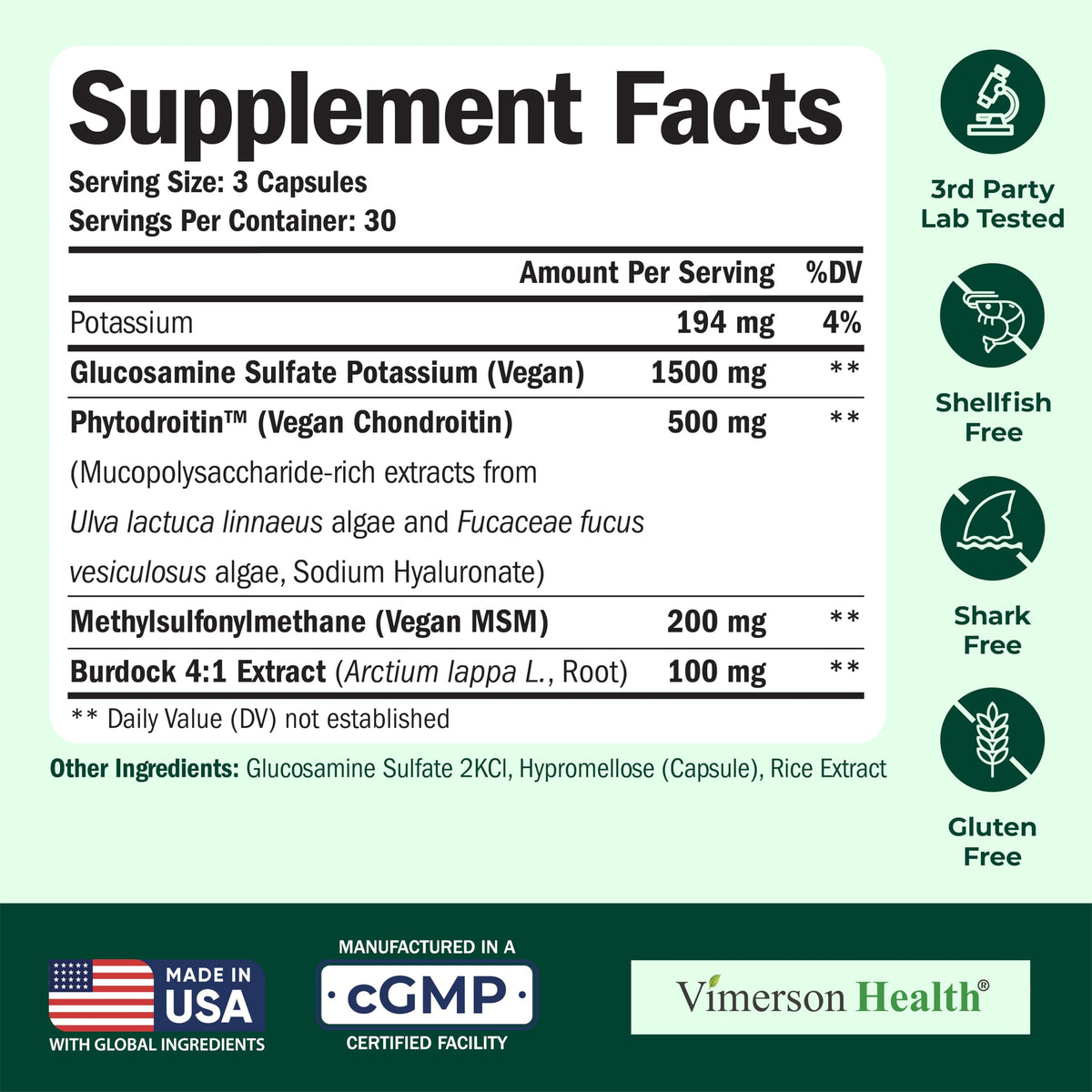 Glucosamina Condroitina MSM – Soporte Vegano para Articulaciones con Sulfato de Glucosamina 1500 mg | Paquete de 2