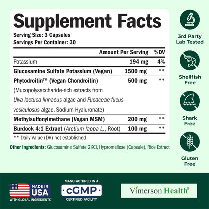Glucosamina Condroitina MSM – Soporte Vegano para Articulaciones con Sulfato de Glucosamina 1500 mg | Paquete de 2
