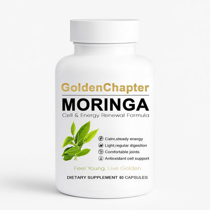 Golden Chapter Cápsulas de Moringa con Hierro, Magnesio, B12 y Vitamina C, 60 unidades