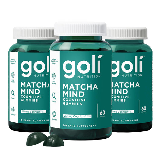 Goli Matcha Mind Gummies – Matcha & Cognizin | 180 Gummies - Calm Era